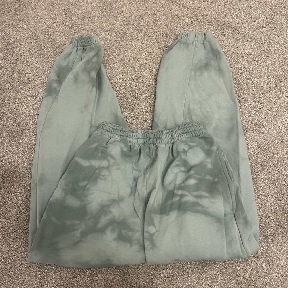 Topshop Green Tie-Dye Pants